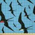 thumbnail image 2 of Ambesonne Nature Fabric by the Yard Microfiber, Tropical Frigate Birds Print, 1 Yard, Sky Blue Scarlet Black, 2 of 2