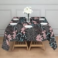 thumbnail image 3 of Pioneer Flower Floral Print Pattern Square Tablecloth,Waterproof Square Table Cover,Wipeable Spillproof Washable Table Cover for Home Kitchen Party Decor 60"x60"(152x152cm), 3 of 6