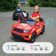 thumbnail image 4 of Outfunny Electric Police Car for Kids, 24 Volt Kids Ride on Toys w/ 400W Motors, Megaphone, Remote, Bluetooth - Red, 4 of 10