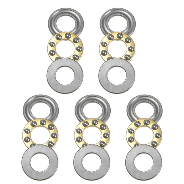 Unique Bargains F8-16M Roulements à Billes Miniatures 8x16x5mm Acier Chromé avec Rondelles Lot de 5