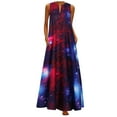 thumbnail image 1 of knqrhpse Robes Grande Taille, Robes d'Été pour Femmes, Robes Maxi pour Femmes 2023 Femmes Grande Taille Imprimé Quotidien Décontracté Sans Manches Vintage Bohème Col en V Robe Maxi Robe Rouge Robes Femmes Rouge 4TG, 1 of 8