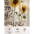 thumbnail image 6 of Sheer Curtains 63 Inch Length, Sunflowers Semi Sheer Curtains Light Filtering Window Treatment, Vintage Bee You Are My Sunshine Beige Privacy Voile Drapes for Living Room Bedroom 52x63 Inch, 6 of 7