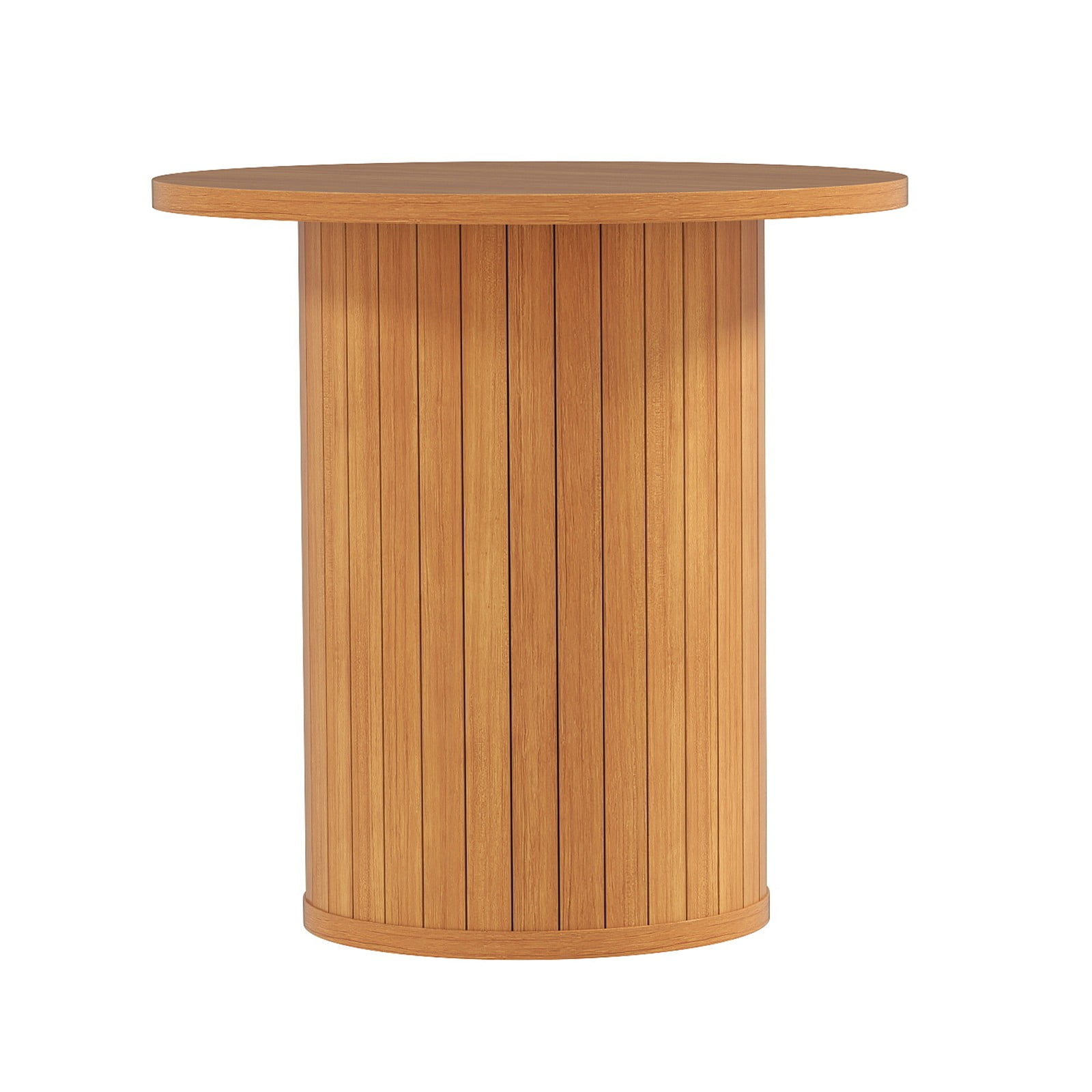 Small 15.7" Round Side Table Circle End Table Nightstand Farmhouse for Small Spaces Living Room,Bedroom(Light Brown)