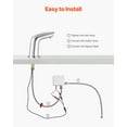 thumbnail image 4 of VEVOR Touchless Bathroom Sink Faucet, Automatic Motion Sensor Restroom Toilet Faucet Cold Water with Hole Cover Plate, Battery Operated for 9/16 in Pipe Commercial Lavatory,Chrome Plated Silver G112M, 4 of 9
