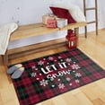 thumbnail image 5 of Mohawk Home Prismatic Let It Snow Plaid Red Contemporary Theme Christmas Precision Printed Scatter, 2'x3'4", Red, 5 of 6