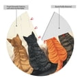 thumbnail image 2 of Lsque Four Cats Watching Rain Print Christmas Tree Skirt, Tree Skirt with Ties or Velcro, Perfect for Holiday Decorations, Halloween, and New Year-48", 2 of 7