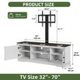thumbnail image 6 of Uforic Farmhouse TV Stand with Mount for 60/65/70 inch TVs, Entertainment Center, Height Adjustable, Rustic Oak, 6 of 6