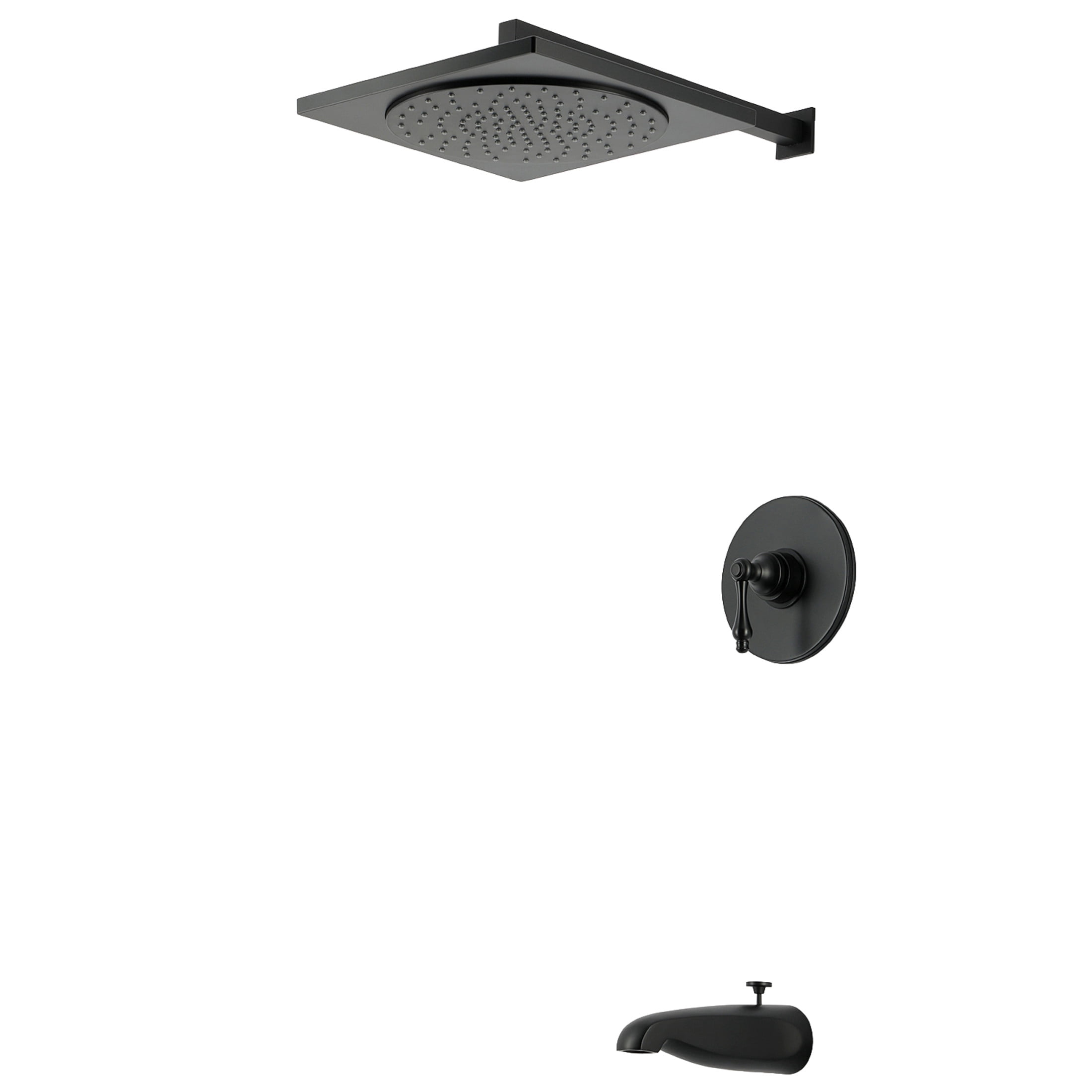 Kingston KB8330AL Restoration Single-Handle Pressure Balanced Tub and Shower Faucet, Matte Black
