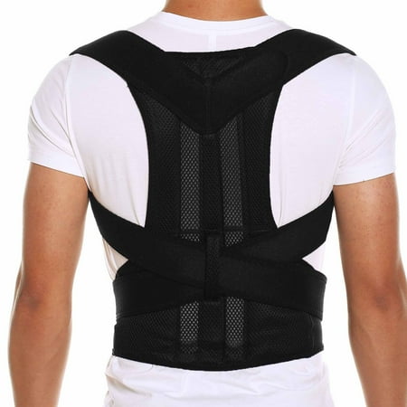 CFR Posture Corrector Back Brace Support Belts for Upper Back Pain Relief, Adjustable Size with Waist Support Wide Straps Comfortable for Men