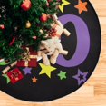 thumbnail image 4 of Coolnut Spooky Cute Star Christmas Tree Mats Waterproof Tree Skirt, Halloween Colorful Xmas Tree Stand Tray Mat Floor Protector Pad for Holiday Party Decoration, 28.3", 4 of 6