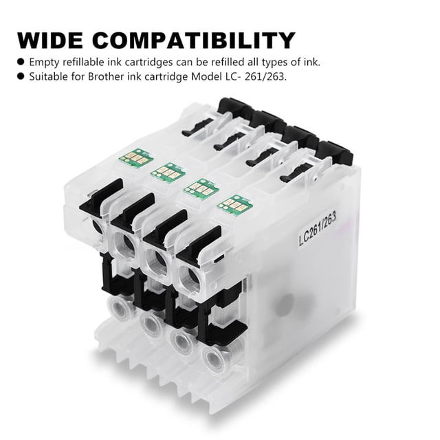 Cartucho recargable universal con chip LC263 para DCPJ562DW / MFCJ480DW / 680DW