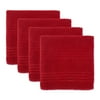 DII Red Microfiber Dishcloth Set of 4