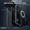 thumbnail image 3 of Decase for Samsung Galaxy A36 5G Magnetic Case,Full-Body Protective Phone Cover with Built-in Glass Screen Protector,Compatible with Mag-Safe,Shock-absorbent TPU Bumper Water-Resistant Cover,Black, 3 of 4