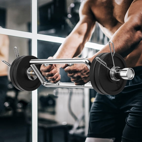700 Lbs Olympic Triceps Bar with Kurnled Handles for Squats, Deadlifts, Shrugs, Home and Commercial Gym