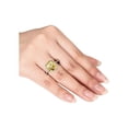 thumbnail image 3 of Citrine and Diamond 4.10 Carat (Ctw) Halo Ring in Sterling Silver, 3 of 4