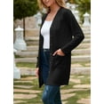 thumbnail image 4 of YOGAFOX Women's Fall Lightweight Open Front Cardigan Long Sleeve Button Down Loose Outwear with Pockets S-XXL, 4 of 5