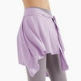 thumbnail image 3 of Lu's Chic Women's Ruched Tennis Wrap Skirt Stretch Tie Up Skirt Light Comfy Loose Stretchy Yoga Light Purple One Size, 3 of 4