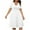 White, variant on VSSSJ Womens Dresses Casual Plus Size Wrap V Neck Solid Color Tunic Dress Summer Short Sleeve High Waist A-Line Swing Short Dress with Pockets