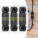 thumbnail image 2 of Conector de cable en línea Leke 3 piezas IP68 impermeable para exteriores, 3 polos, diámetro del cable de 7-10 mm, 2 of 8