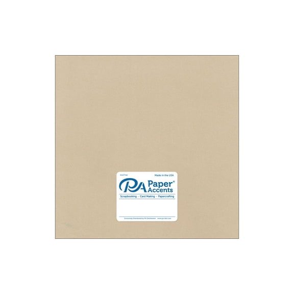 Paper Accents Cardstock 12"x 12" Pearlized 105lb Taupe 25pc