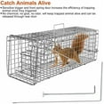 thumbnail image 5 of Humane Animal Cage Trap - Collapsible Galvanized Steel Live Cage Trap for Raccoons, Groundhogs & Stray Cats, 24"x8"x7", Indoor/Outdoor Use (Catch & Release), 5 of 7