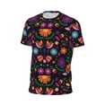 thumbnail image 6 of Wukai Colorful Floral2 Print Men's Short-Sleeved Mesh T-Shirt,Quick-Dry Short Sleeve Workout T-Shirt-6X-Large, 6 of 8