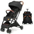 thumbnail image 1 of OLAKIDS Lightweight Baby Stroller, Compact Stroller One-Hand Fold Travel Stroller for Airplane with Cup Holder, 5-Point Harness, Foot Cover, Canopy, Infant Stroller for 0-36 Month, 1 of 9