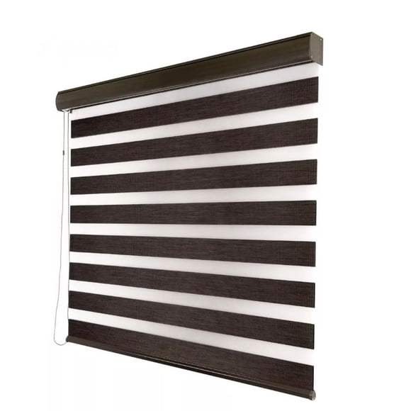 Persiana Marais Enrollable Black Wood Duo Woodline