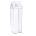 thumbnail image 1 of Botella de agua de cartón de leche 17oz (500mL) Botellas de leche cuadradas transparentes de plástico Sin BPA Botella de agua a prueba de fugas Portátil Reutilizable, 1 of 5