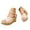 Beige, variant on Modisza Women Platform Wedge Sandals Cork Slingback Wedges Heels Shoes with Adjustable Ankle Strap Summer Vacation Dress Shoe size 6 Beige