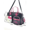 thumbnail image 2 of 17" KT cat Kuromi  PU shiny handbag slouch bag travel bag cute travel bag short trip bag Duffel bag, 2 of 10
