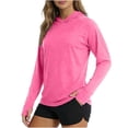 thumbnail image 2 of Women's UPF 50+ Sun Protection Hoodie, Long Sleeve Workout Shirt with Thumb Holes, Quickly Dry Fishing Hiking Yoga Top, 2 of 6