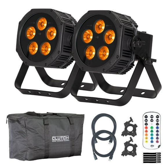 ADJ Mirage Par H IP IP65-Rated Battery-Powered RGBAL UV LED Par 2-Pack with Bag Package