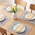 thumbnail image 2 of REGALWOVEN Rectangle Placemats Set of 6 Vinyl Placemats for Table Decor Washable Heat Resistant Table Placemats Wipeable Table Mat Gray 17.7x11.8inch, 2 of 6