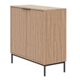 thumbnail image 2 of Nexera Slim 2-Door Storage Accent Cabinet, Light Walnut, 2 of 5