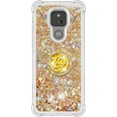 thumbnail image 2 of case for Motorola Moto G Play 2021 Case,Creativity Clear Quicksand Glitter Flowing Liquid Floating Soft TPU Case w/Stand Bling Diamond Sparkle Phone Cover for Motorola Moto G Play 2021  Gold, 2 of 14
