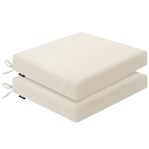 Favoyard Indoor/Outdoor Chair Cushions, 19x19 In Fadeness Durable Furniture Cushion for Garden, Portable Comfort with Attach Ties,Set of 2
