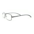 thumbnail image 4 of Classic Metal Rim and Arm Narrow Rectangle Reading Glasses Gunmetal +2.0, 4 of 4