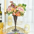 thumbnail image 5 of Sungmor Vintage Tulip Flower Tabletop Vase, Brown Cast Iron Decorative Centerpiece, Brown, 5 of 7