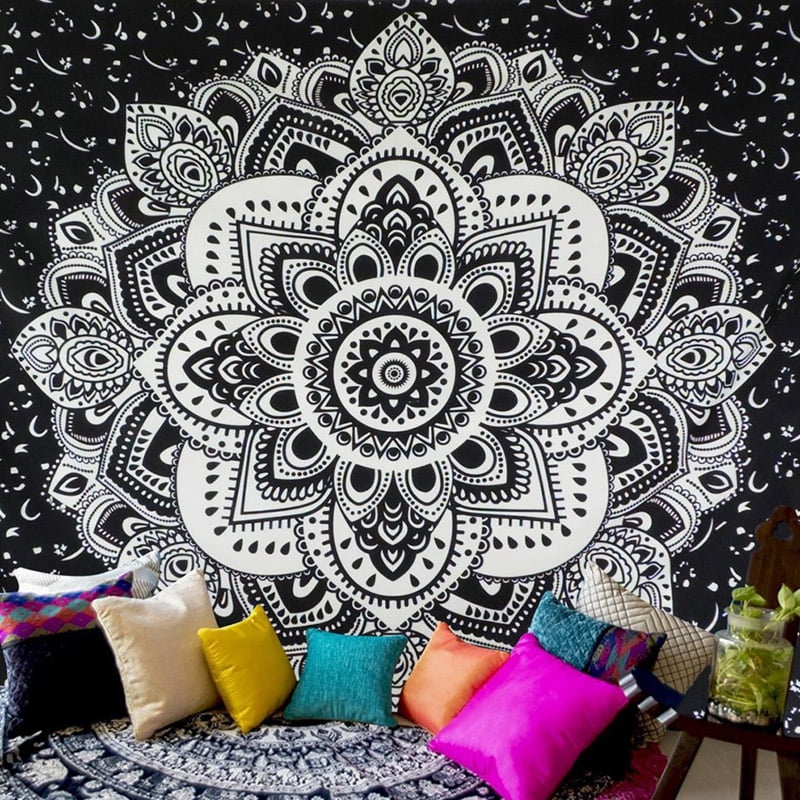 US Ship Hippie Mandala Moon Foggy Tapesry Room Wall Hanging Throw Tapestry Decor US Ship Hippie Mandala Moon Foggy Tapesry Room Wall Hanging Throw Tapestry Decor