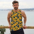 thumbnail image 6 of Lsque Sunflowers Pattern Mens Tank Tops Muscle Athletic Quick Dry Sleeveless Workout Fitness T Shirts Beach Tank Top, Loose-fit Sleeveless Shirt for Men-X-Large, 6 of 7