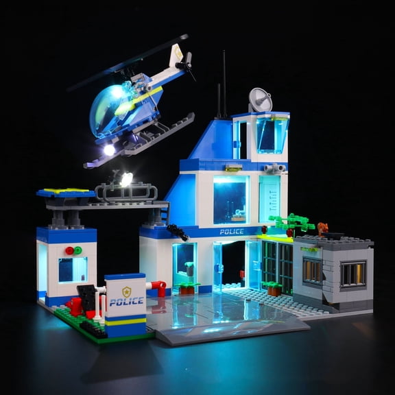 ‌LED Light Compatible with Legos 60316 Building Set, LED Light Kit for Legos 60316 Modern Police Station Building Toy, Decoration Lights, No Building Model Kit