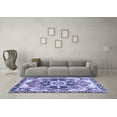 thumbnail image 3 of Ahgly Company Machine Washable Indoor Rectangle Abstract Blue Modern Area Rugs, 3' x 5', 3 of 4
