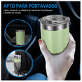 thumbnail image 5 of Vaso Térmico  Bloosom De 20oz Acero Inoxidable Con Popote Y Cepillo Verde Claro, 5 of 5