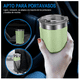 thumbnail image 5 of Vaso Térmico  Bloosom De 20oz Acero Inoxidable Con Popote Y Cepillo Verde Claro, 5 of 5