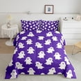 thumbnail image 2 of jejeloiu Kawaii Ghost Bedding Comforter Set,Halloween Theme Twin Comforter Sets,Purple White Bedding Set For Girls,Lightweight Room Decor Reversible,2pcs, 2 of 8