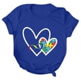 thumbnail image 4 of Aqestyerly T-Shirt de Sensibilisation à l'Autisme pour Femmes Manches Courtes Décontractées Haut d'Été Col Rond Graphique, 4 of 4