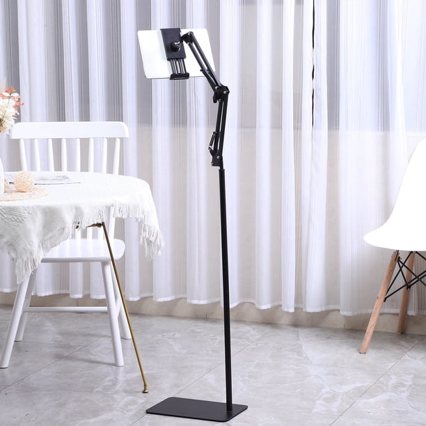 FELTECHELECTR Soporte De Ajustable Para Tablet Y Teléfono Con Base Estable Y Giratorio Color Negro