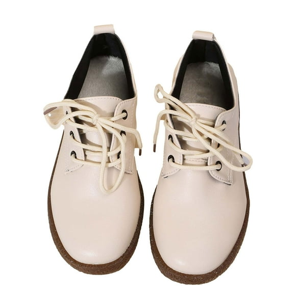 jsaierl Soft Sole Sneakers Sandals Round Toe Low Top Lace-Up Flats Women's Casual Shoes