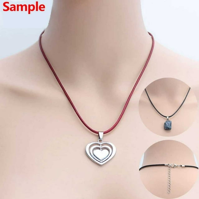 mmirethe 100 Pieces Necklace Rope Simple Design Reusable Pendant Wire Jewelry Making Cord DIY Crafting Handicraft Accessories Black White